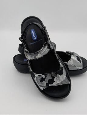 Wolky Rio Camouflage Nubuck Sandals -Euro Size 39